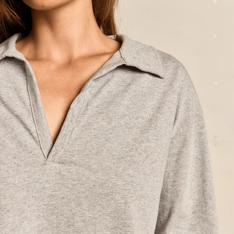 Alison Heather Grey Jersey Top