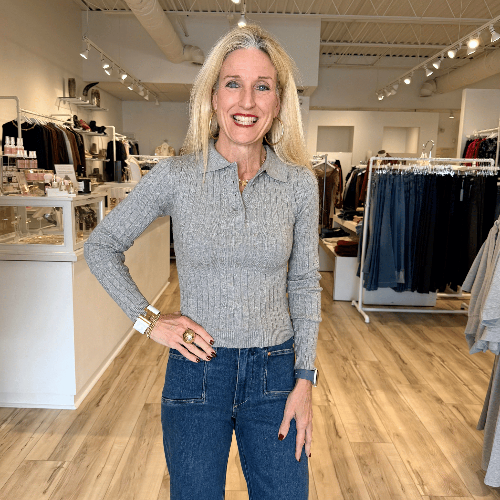 CSS - Emily Light Grey Sweater | Range Boutique