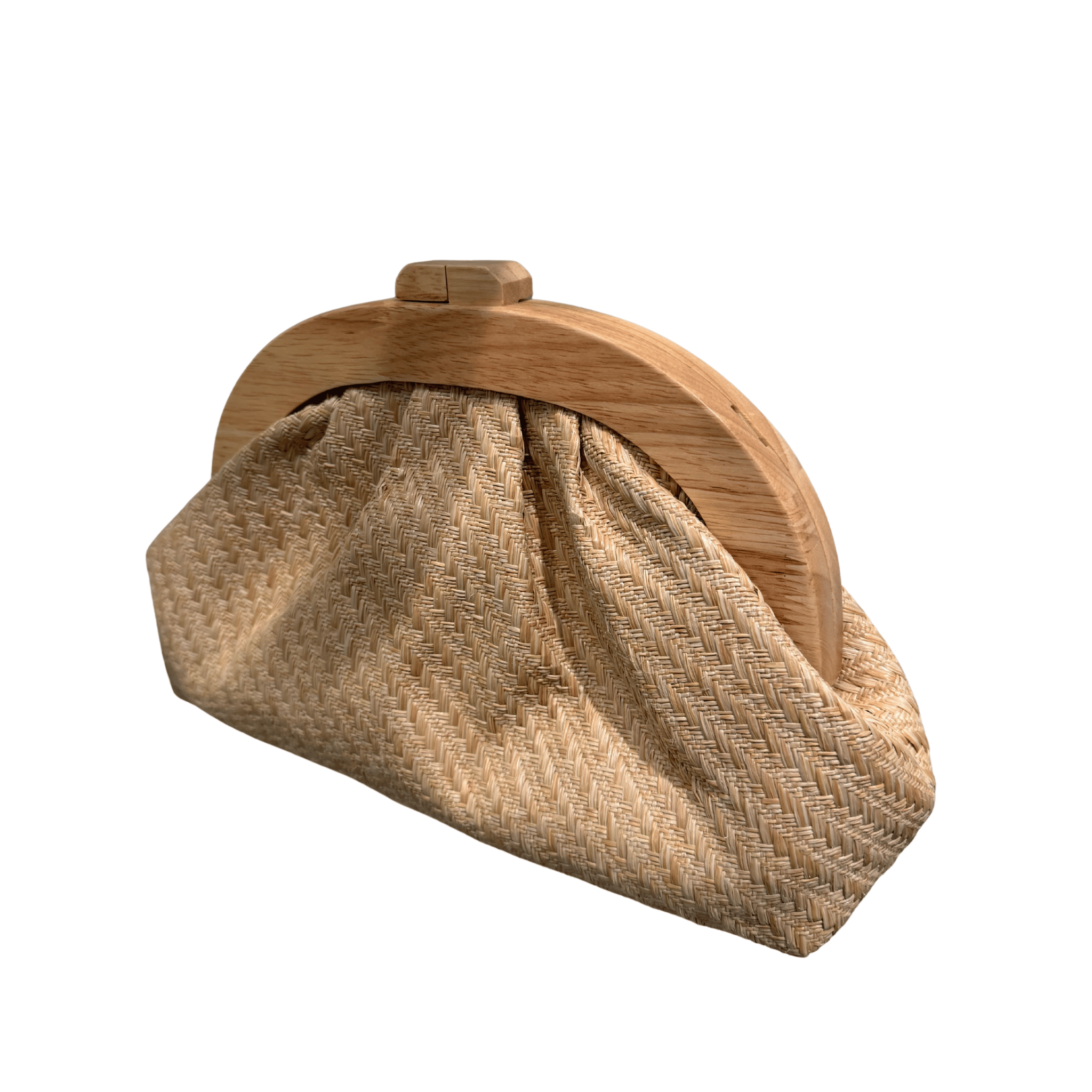 Wood & Straw Clutch