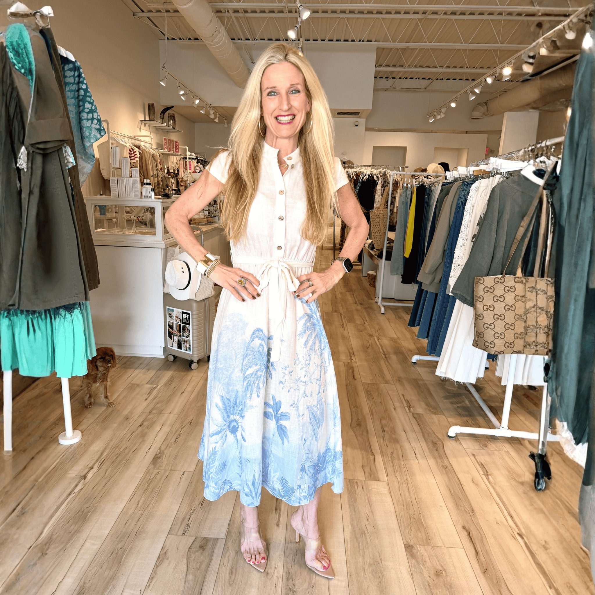 Just a little linen… and a little bloom